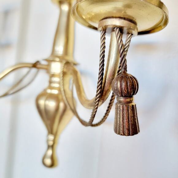 Brass Sconce Candleholder Set - Picture 5 of 10